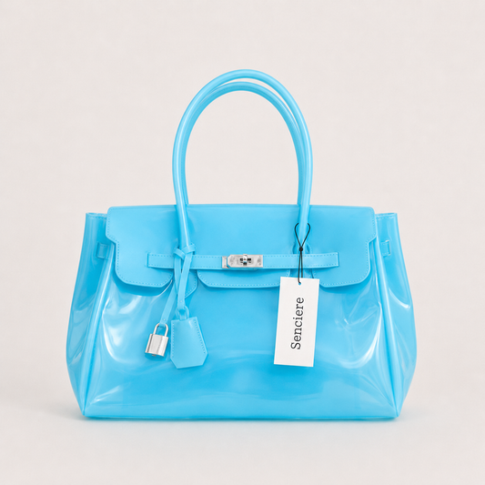 Large Firkin Bag - Aqua