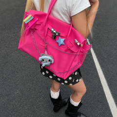 Medium Firkin Bag - Hot Pink